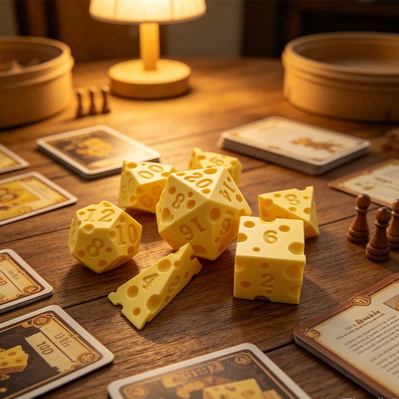 Cheese Polyhedral Dice Set Lay - Board Game Arena ulasan dan harga
