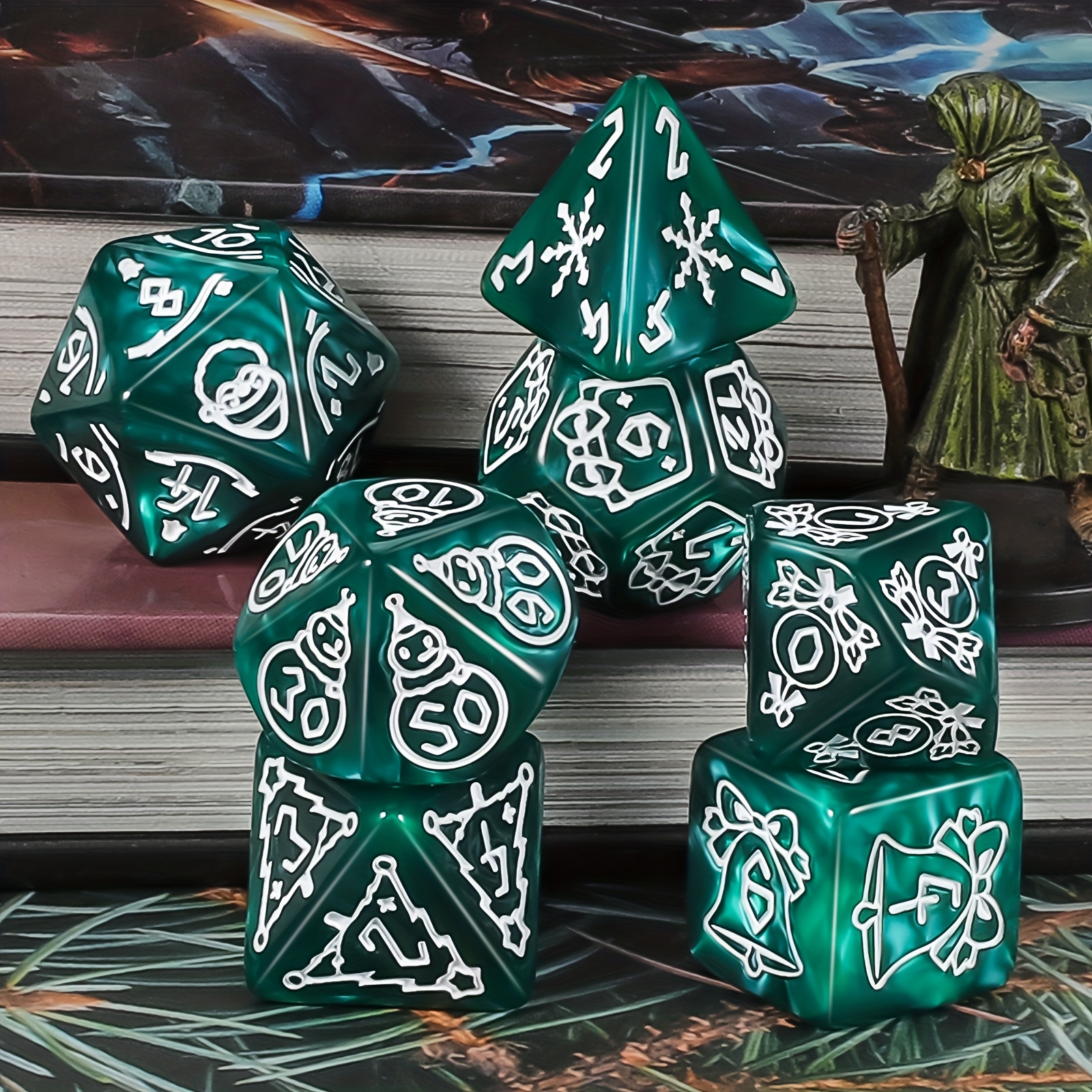 DND Dice Set -7pc Christmas Po - Dice Set Polyhedral ulasan dan harga
