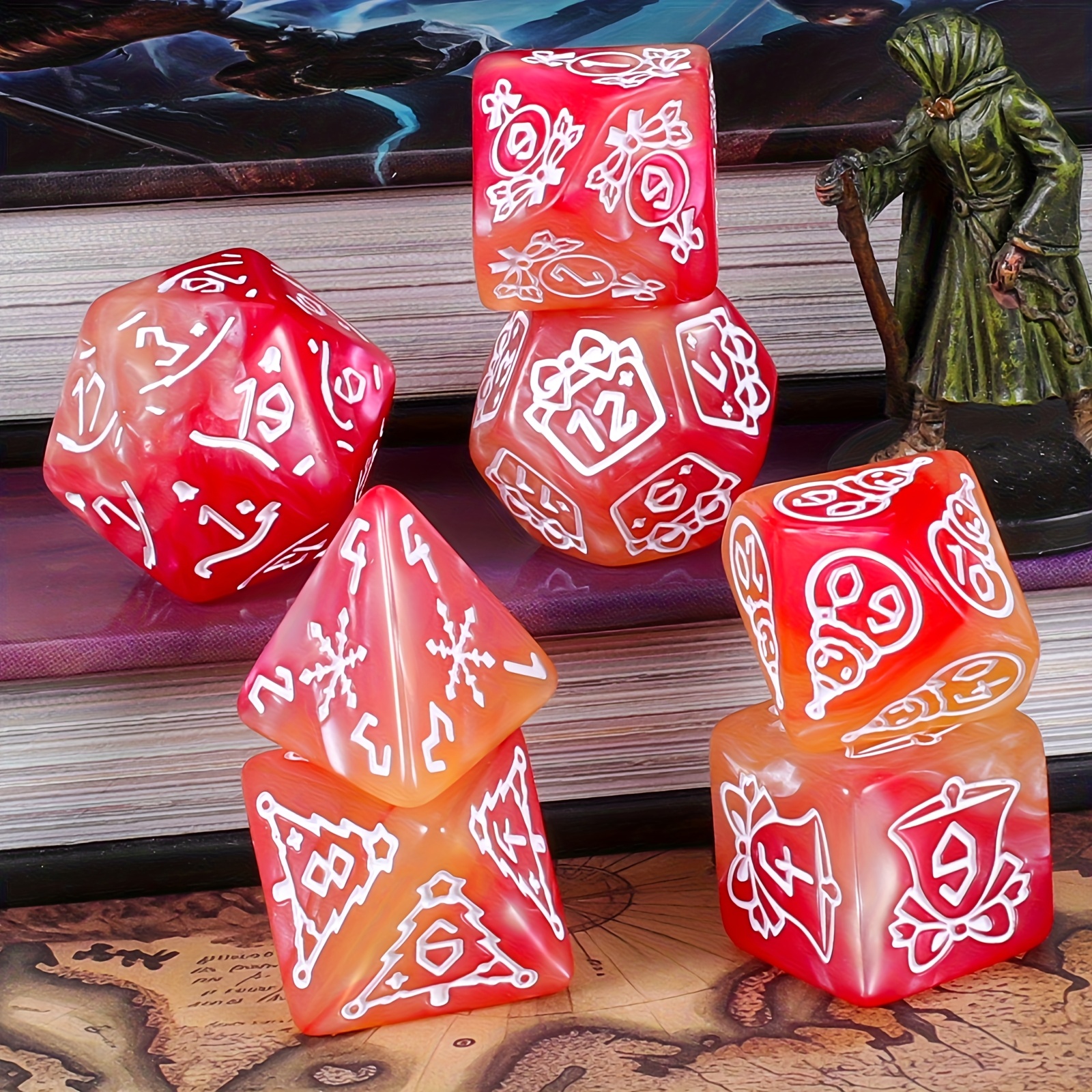DND Dice Set -7pc Christmas Po - Dice Set Polyhedral ulasan dan harga